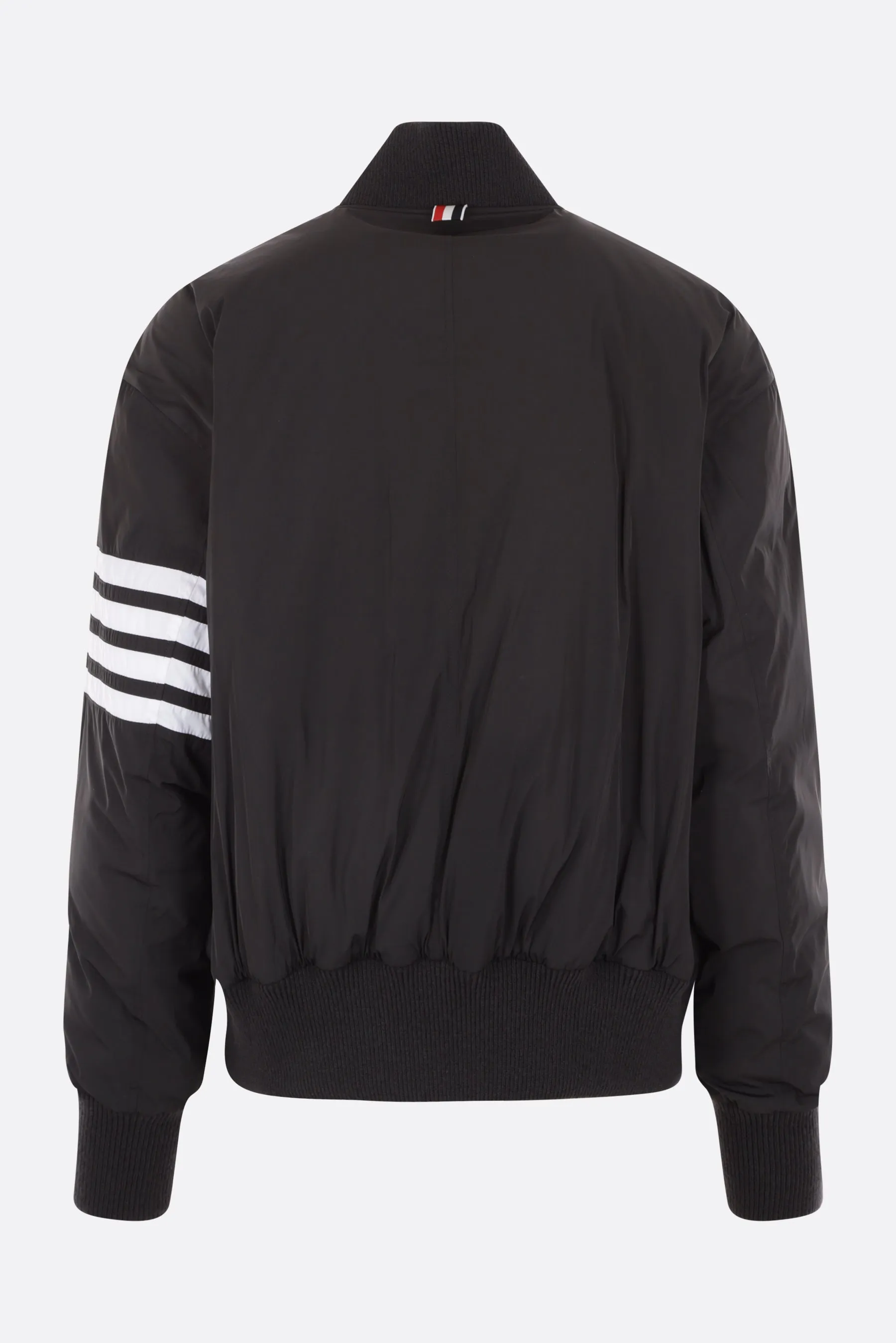 4bar Striped Nylon Bomber Down Jacket