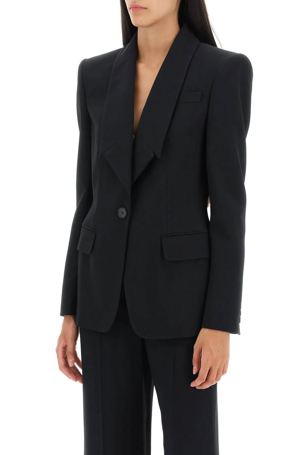 Alexander mcqueen upside-down lapel jacket