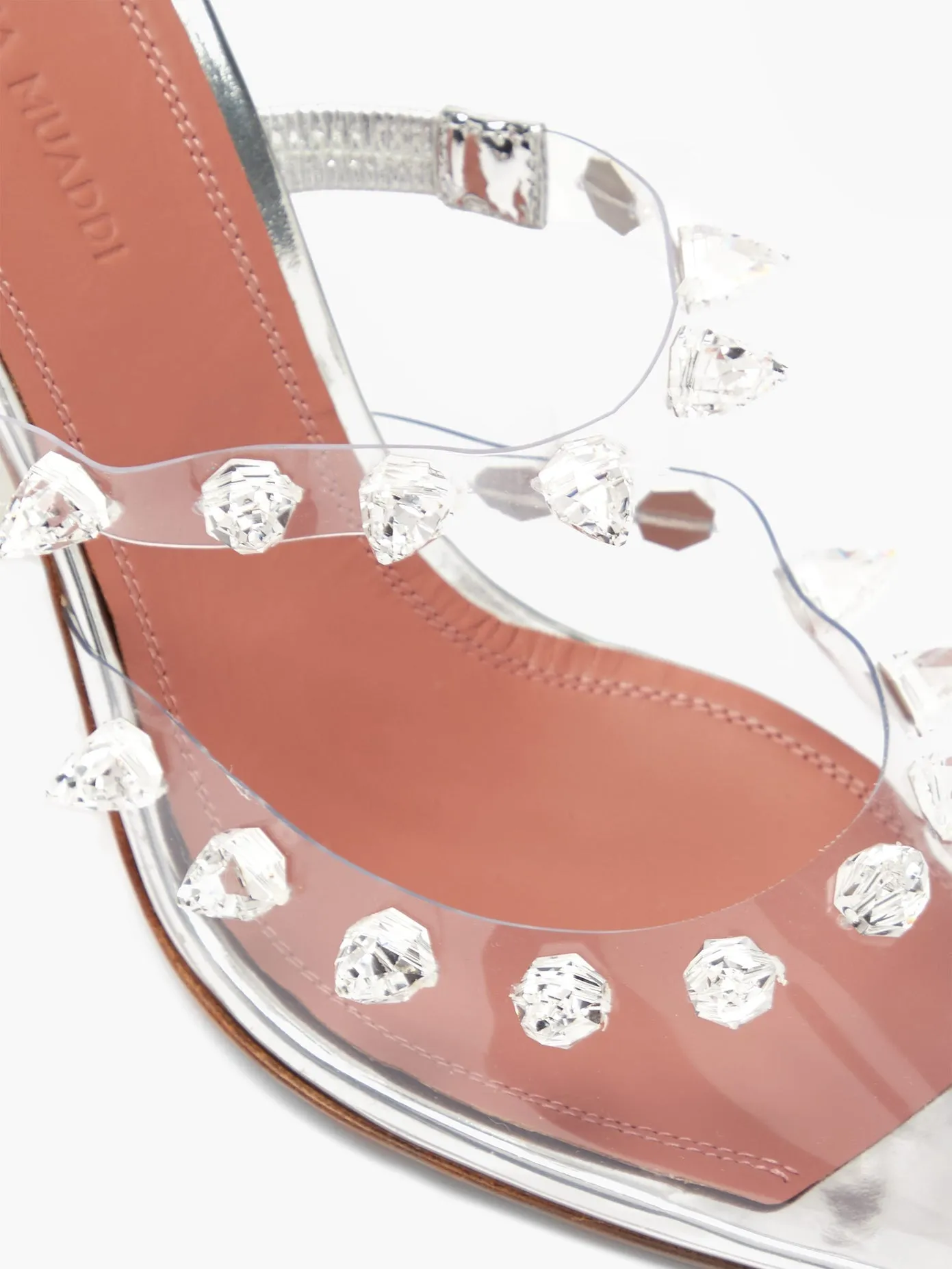 Amina Muaddi Julia Crystal PVC Mules