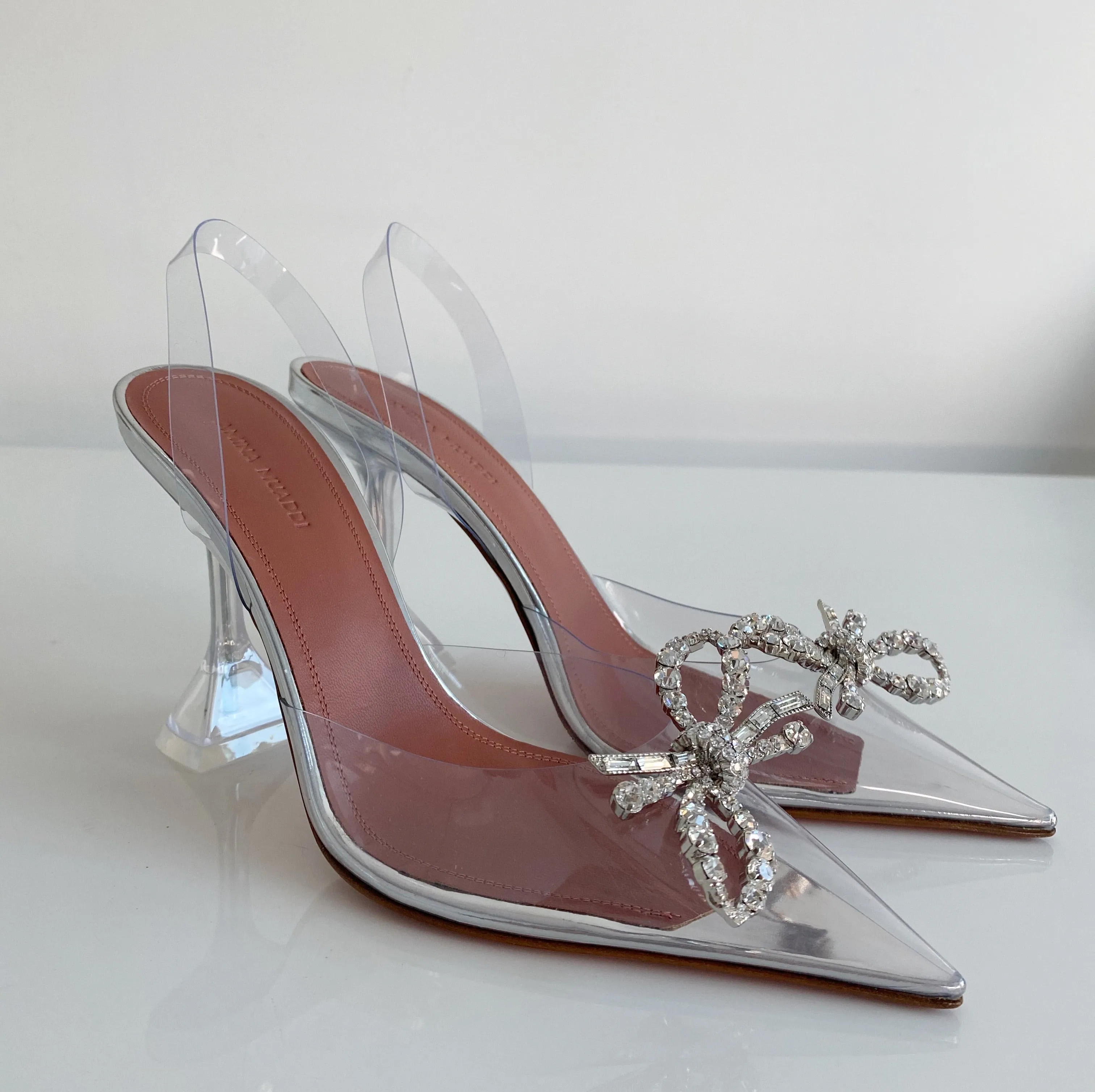 Amina Muaddi Rosie Clear Pump