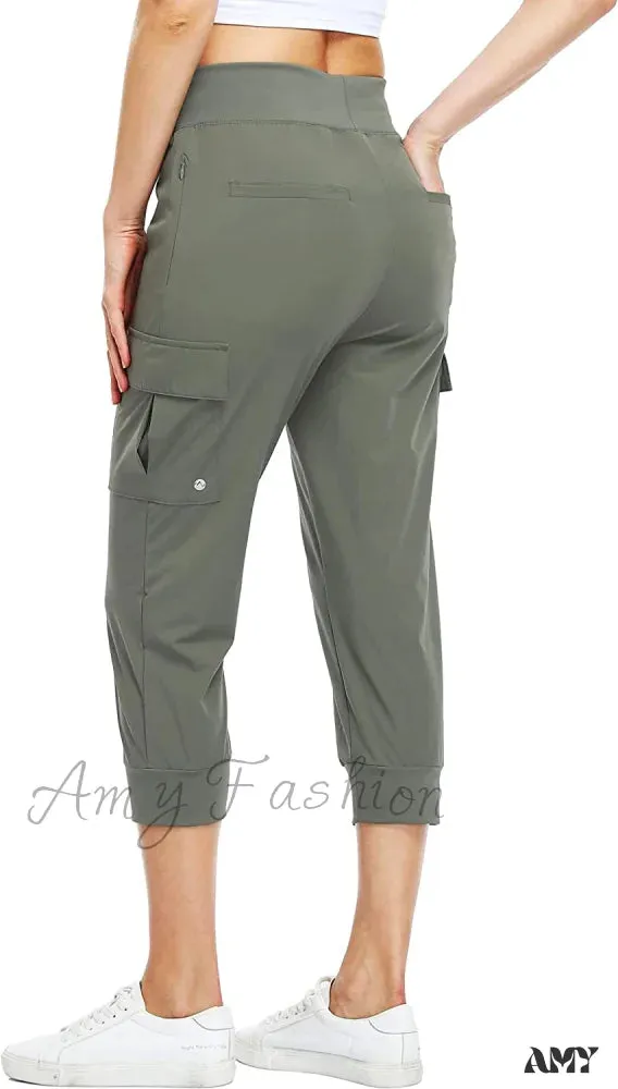 Amy Fashion - Cargo Hiking Capris Quick Dry Lightweight Outdoor Pants