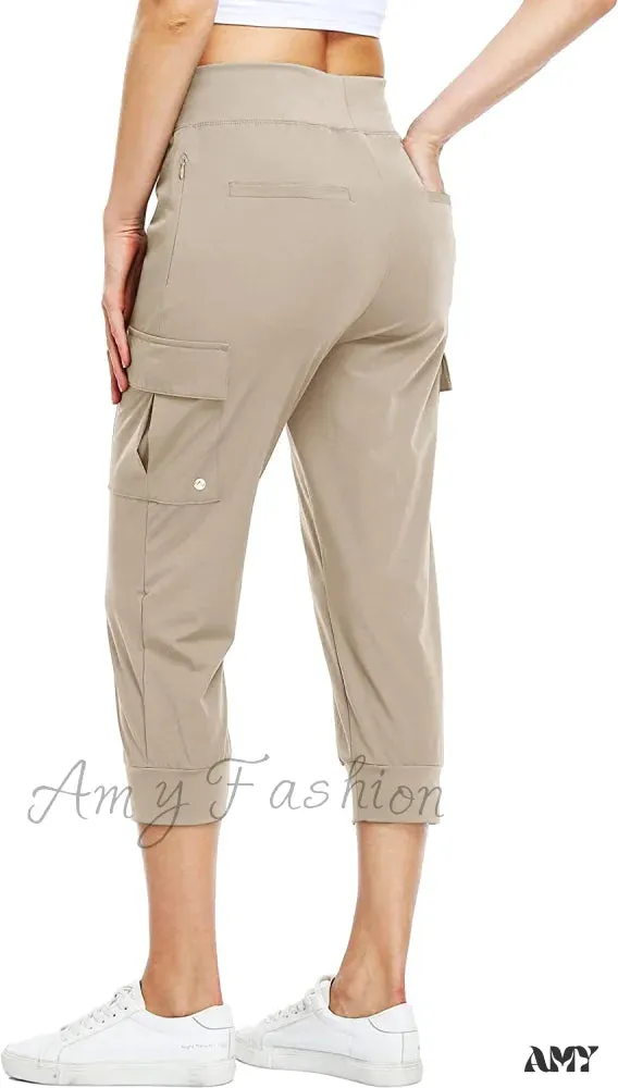 Amy Fashion - Cargo Hiking Capris Quick Dry Lightweight Outdoor Pants