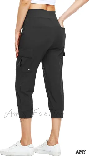 Amy Fashion - Cargo Hiking Capris Quick Dry Lightweight Outdoor Pants