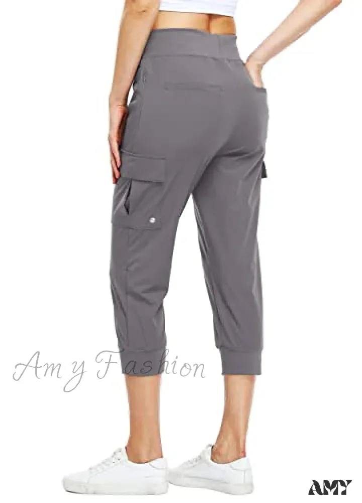 Amy Fashion - Cargo Hiking Capris Quick Dry Lightweight Outdoor Pants