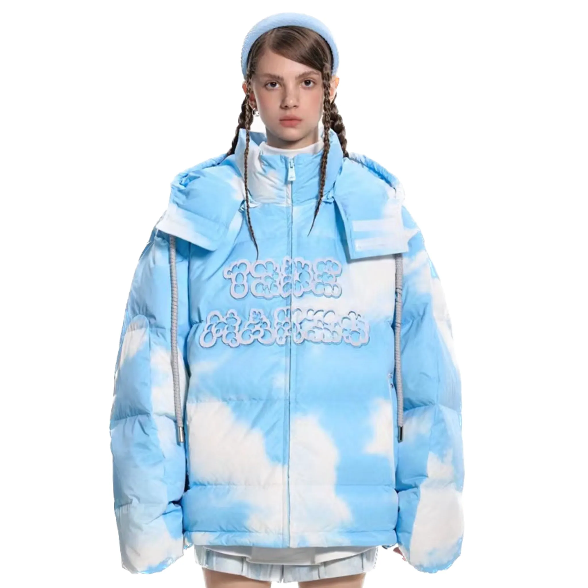 Angel Vs Devil Down Jacket in Blue