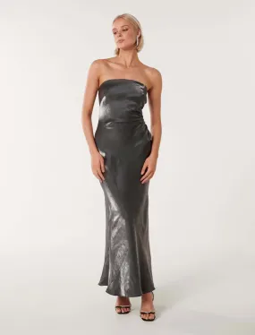 Ashton Metallic Strapless Dress