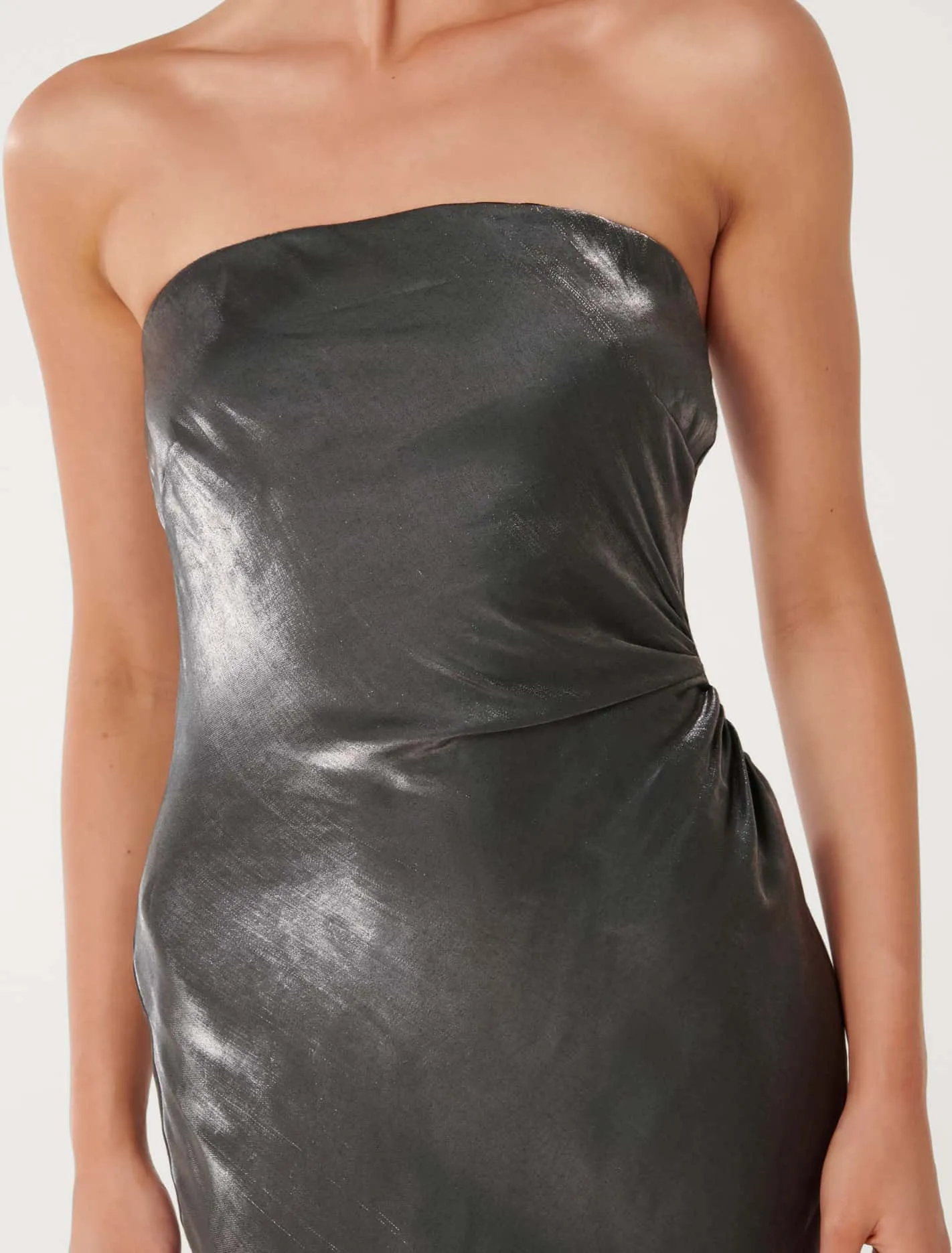 Ashton Metallic Strapless Dress