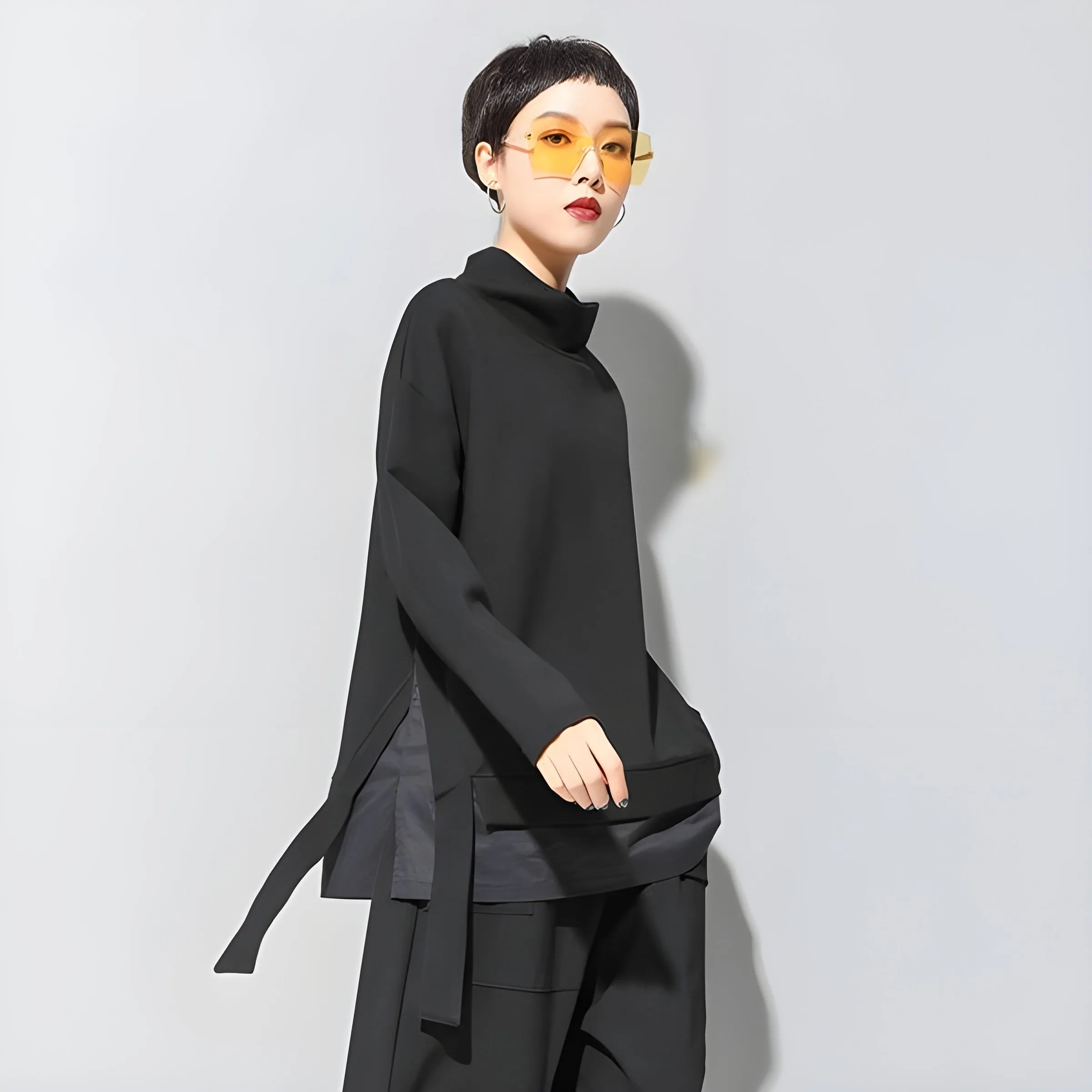 Asymmetrical Sweatshirt Techwear