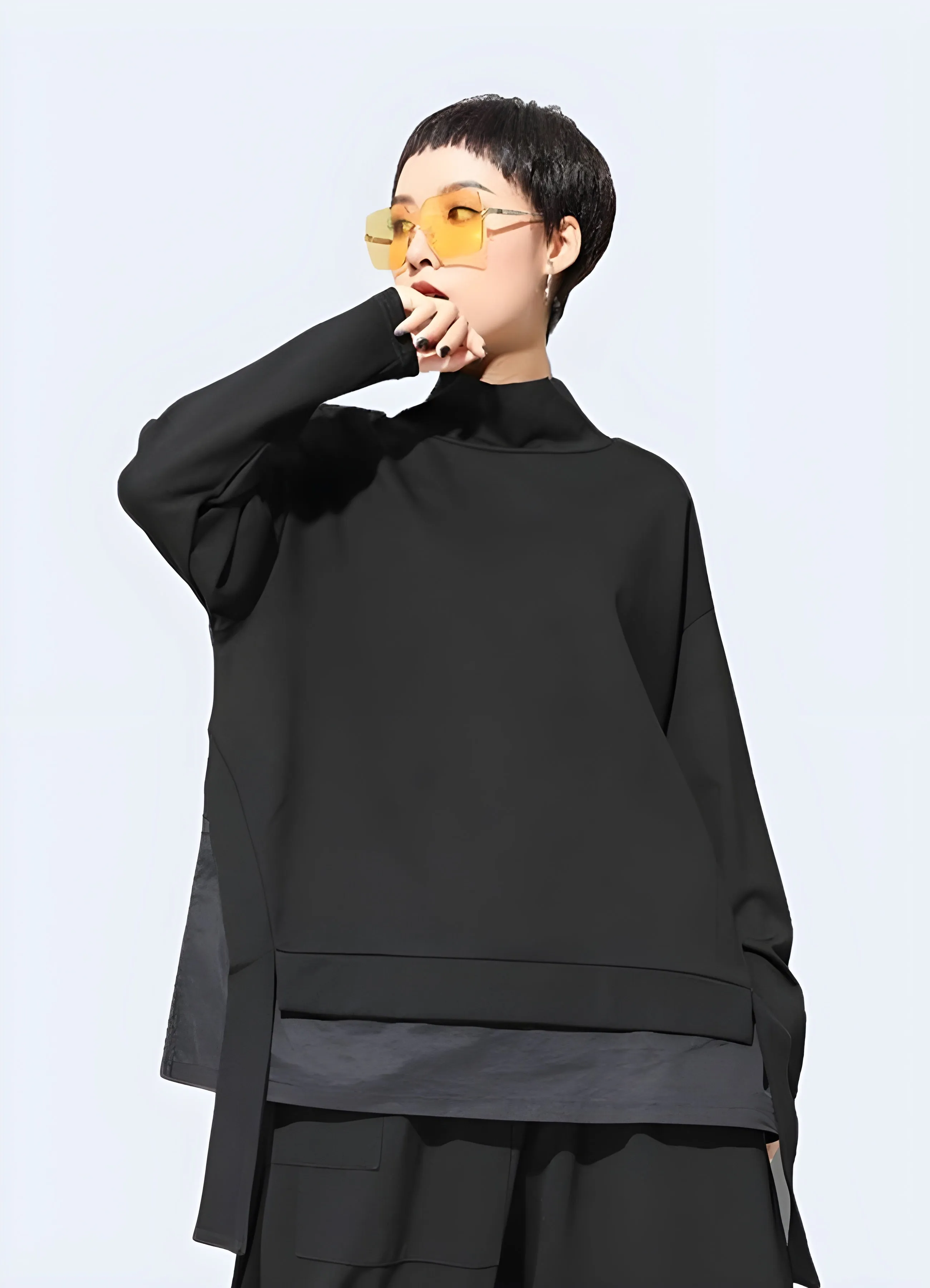 Asymmetrical Sweatshirt Techwear