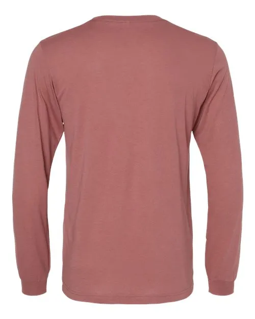 BELLA   CANVAS Triblend Long Sleeve Tee 3513 Mauve Triblend