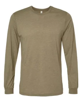 BELLA   CANVAS Triblend Long Sleeve Tee 3513 Olive Triblend