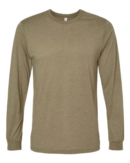 BELLA   CANVAS Triblend Long Sleeve Tee 3513 Olive Triblend