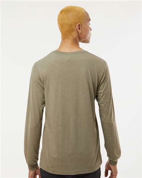 BELLA   CANVAS Triblend Long Sleeve Tee 3513 Olive Triblend