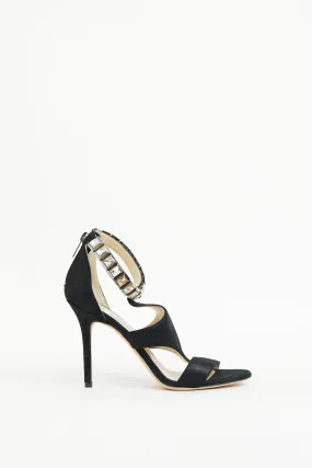 Black Halo Crystal Heel