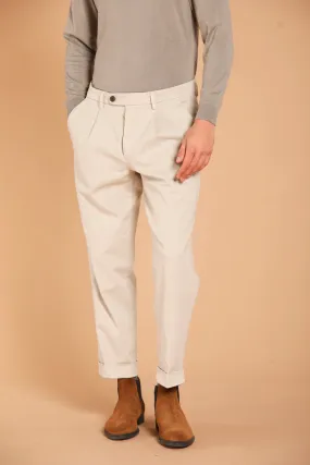 Boston 1 Pinces pantalone chino uomo con relaxed fit