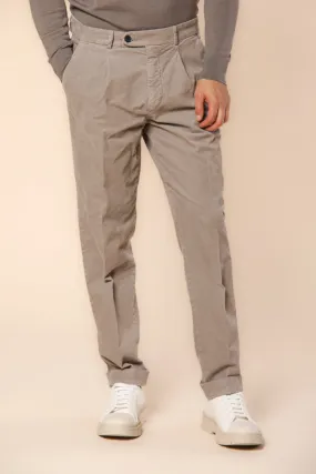 Boston 1 Pinces pantaloni chino uomo in velluto 1000 righe relaxed fit