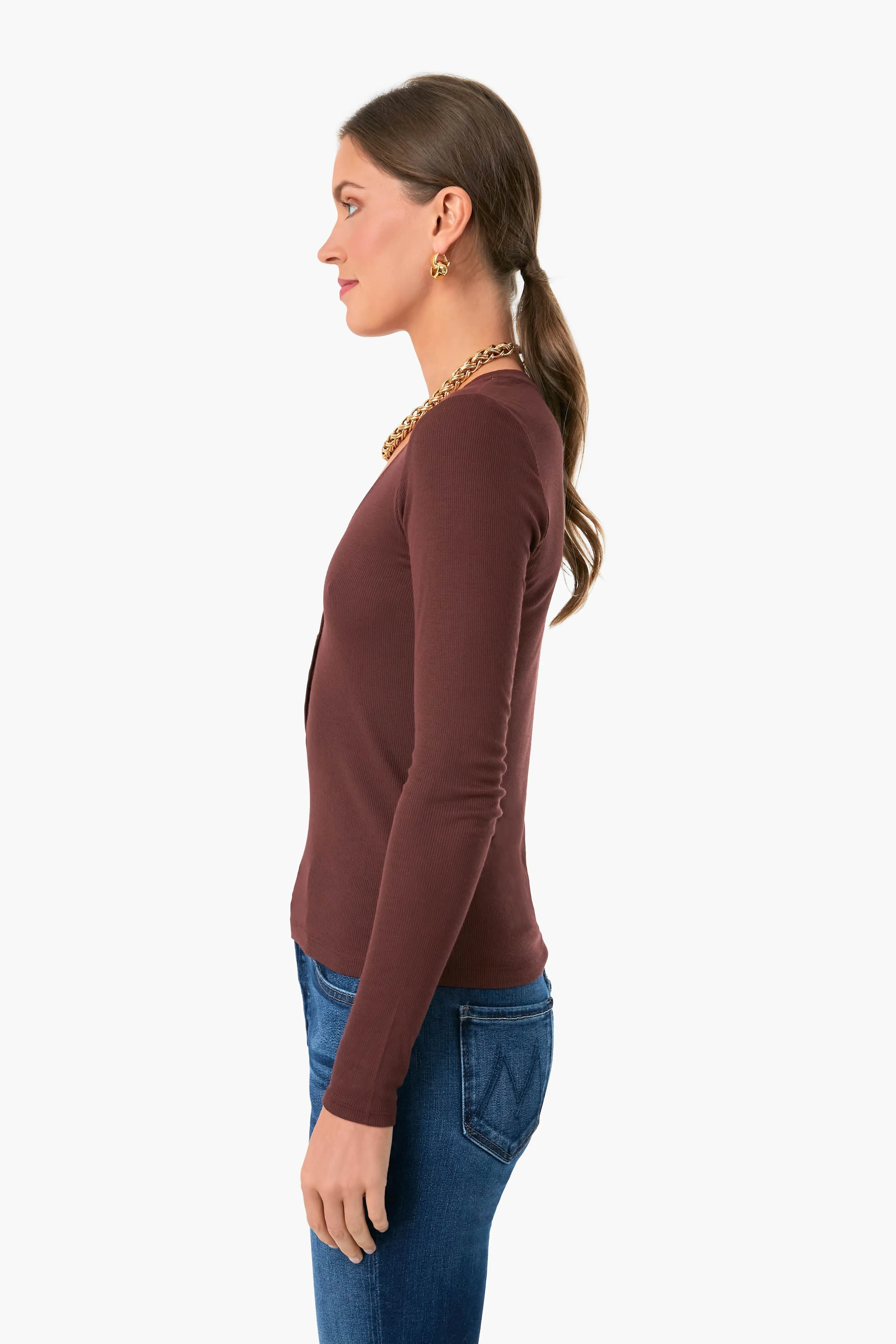 Cappucino Lexi Rib Henley