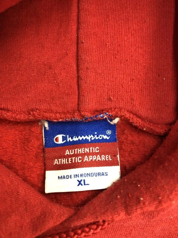 Champion Hoodies Men X Large Red Pullover Sweater Pockets Cincinnati Long Sleeve