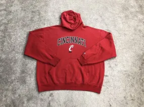 Champion Hoodies Men X Large Red Pullover Sweater Pockets Cincinnati Long Sleeve