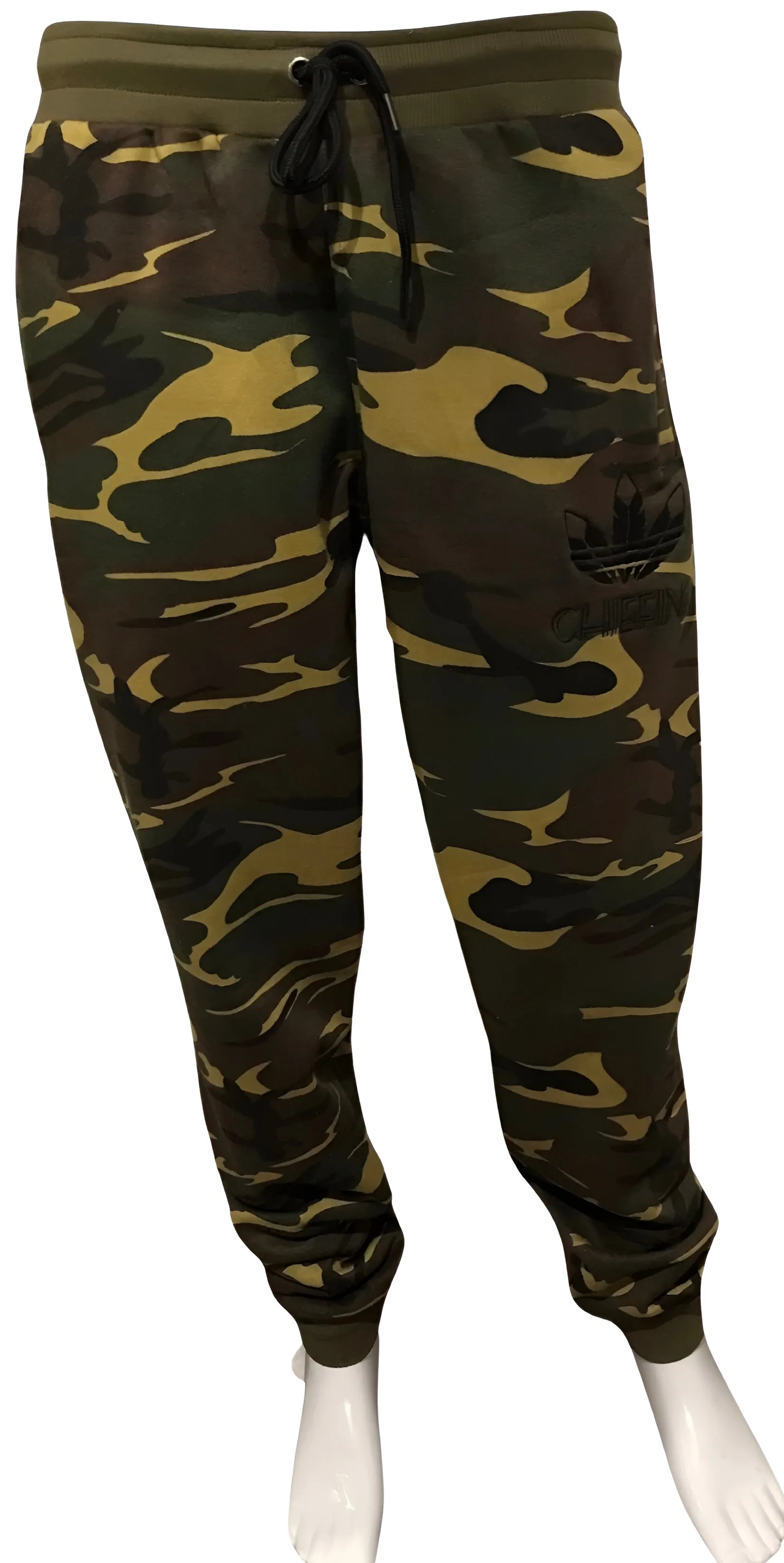 ^CHIEFIN’^ ~ADI-FEATHER~ (MILITARY CAMOUFLAGE) EMBROIDERED JOGGER SWEATPANTS