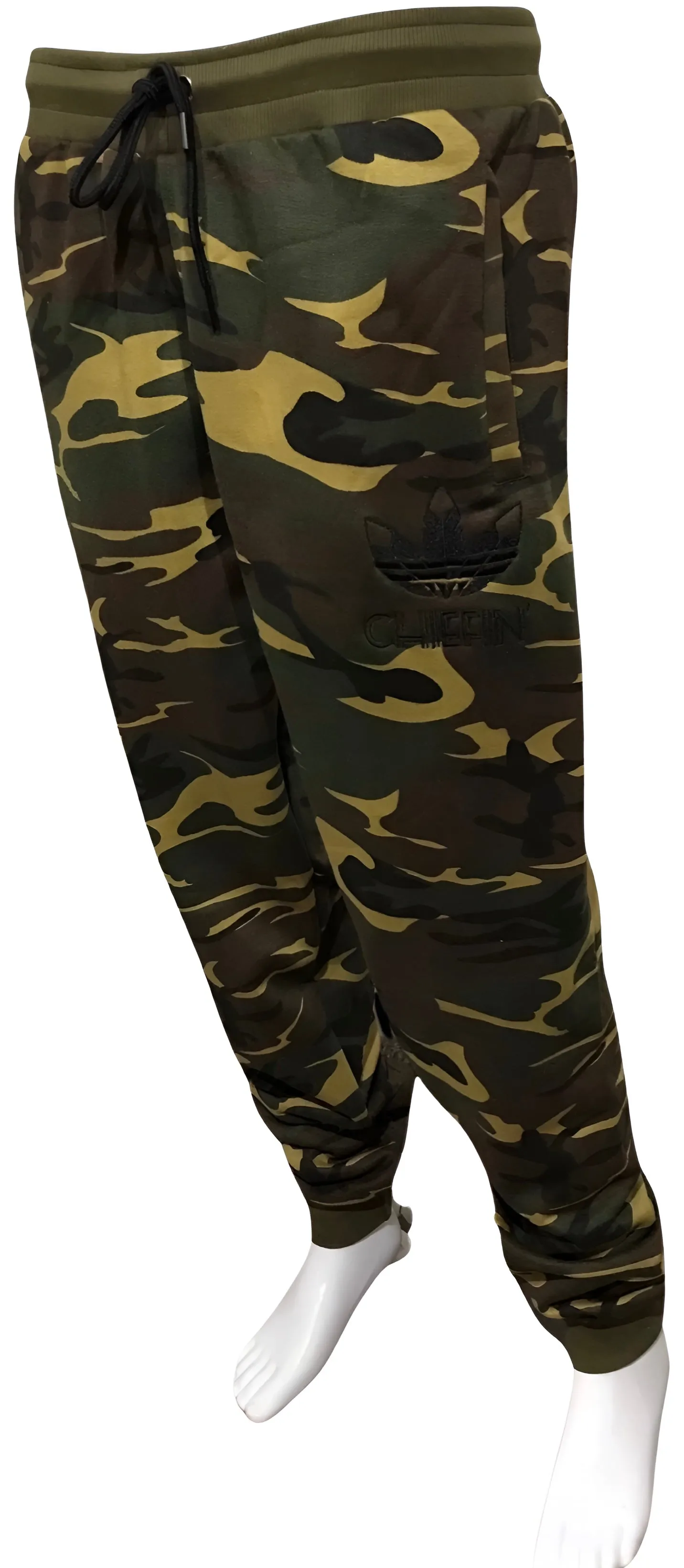 ^CHIEFIN’^ ~ADI-FEATHER~ (MILITARY CAMOUFLAGE) EMBROIDERED JOGGER SWEATPANTS