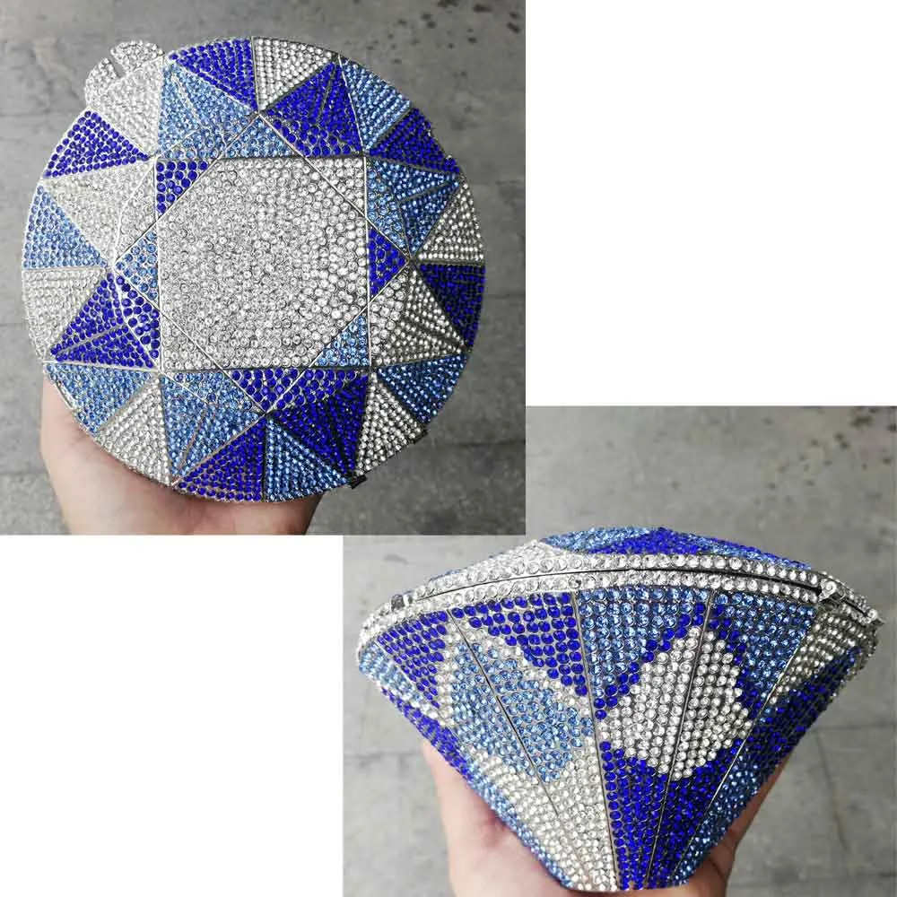 Diamond Shaped Crystal Clutch