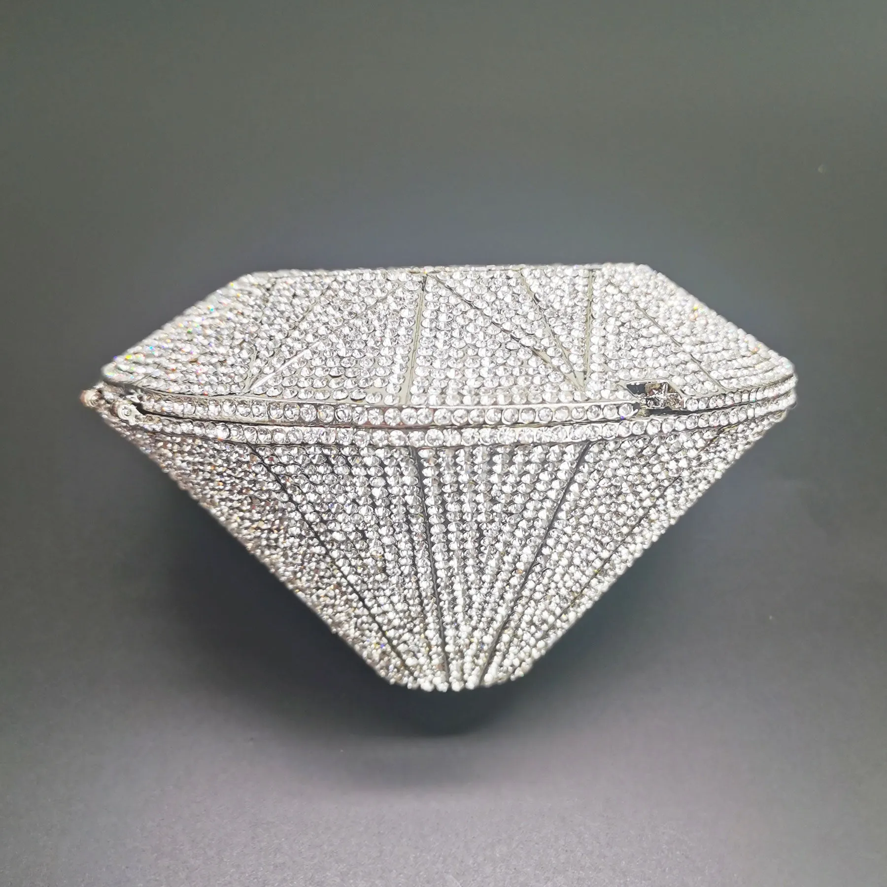 Diamond Shaped Crystal Clutch