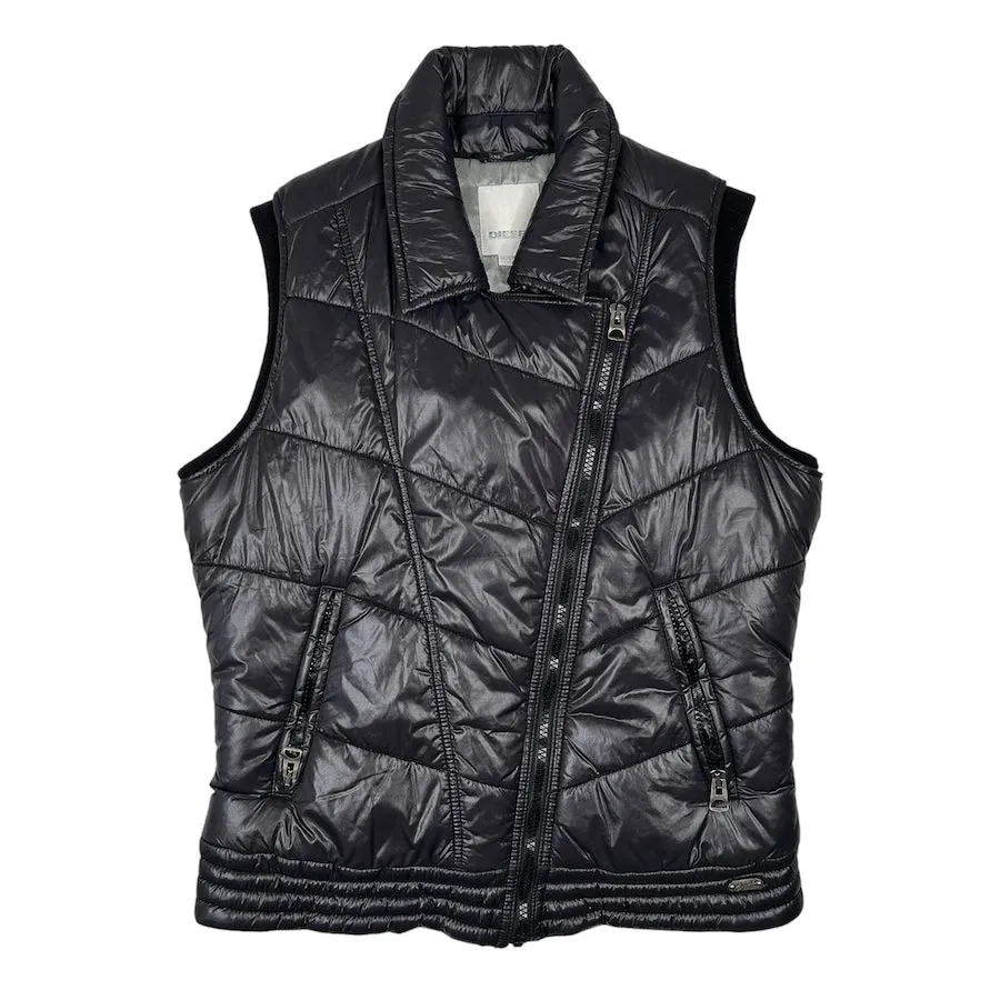 DIESEL COLLARED NYLON DOWN VEST