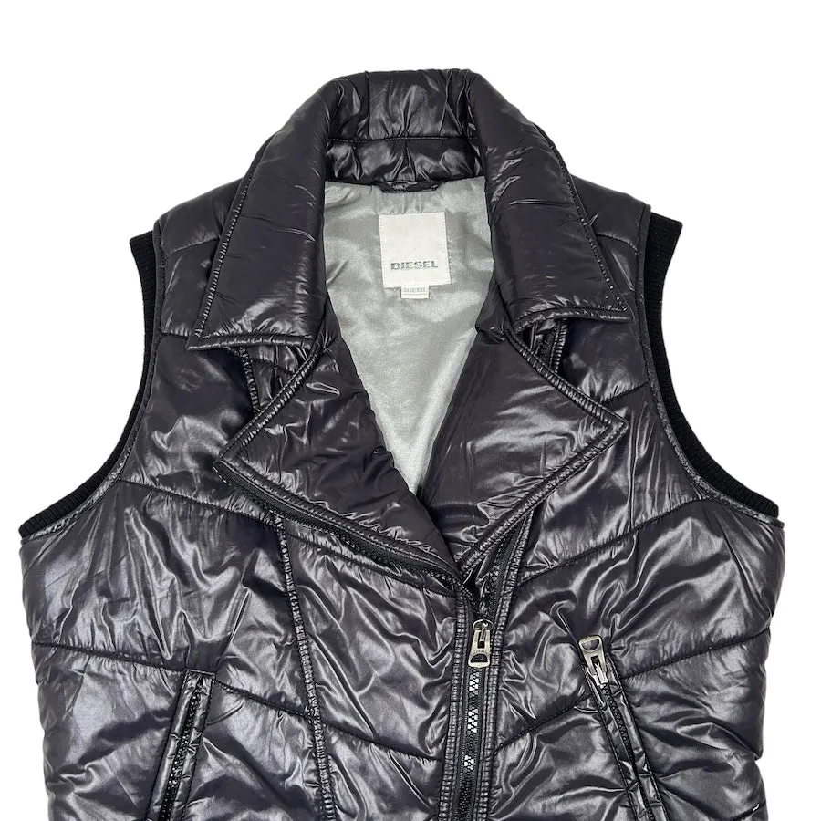 DIESEL COLLARED NYLON DOWN VEST