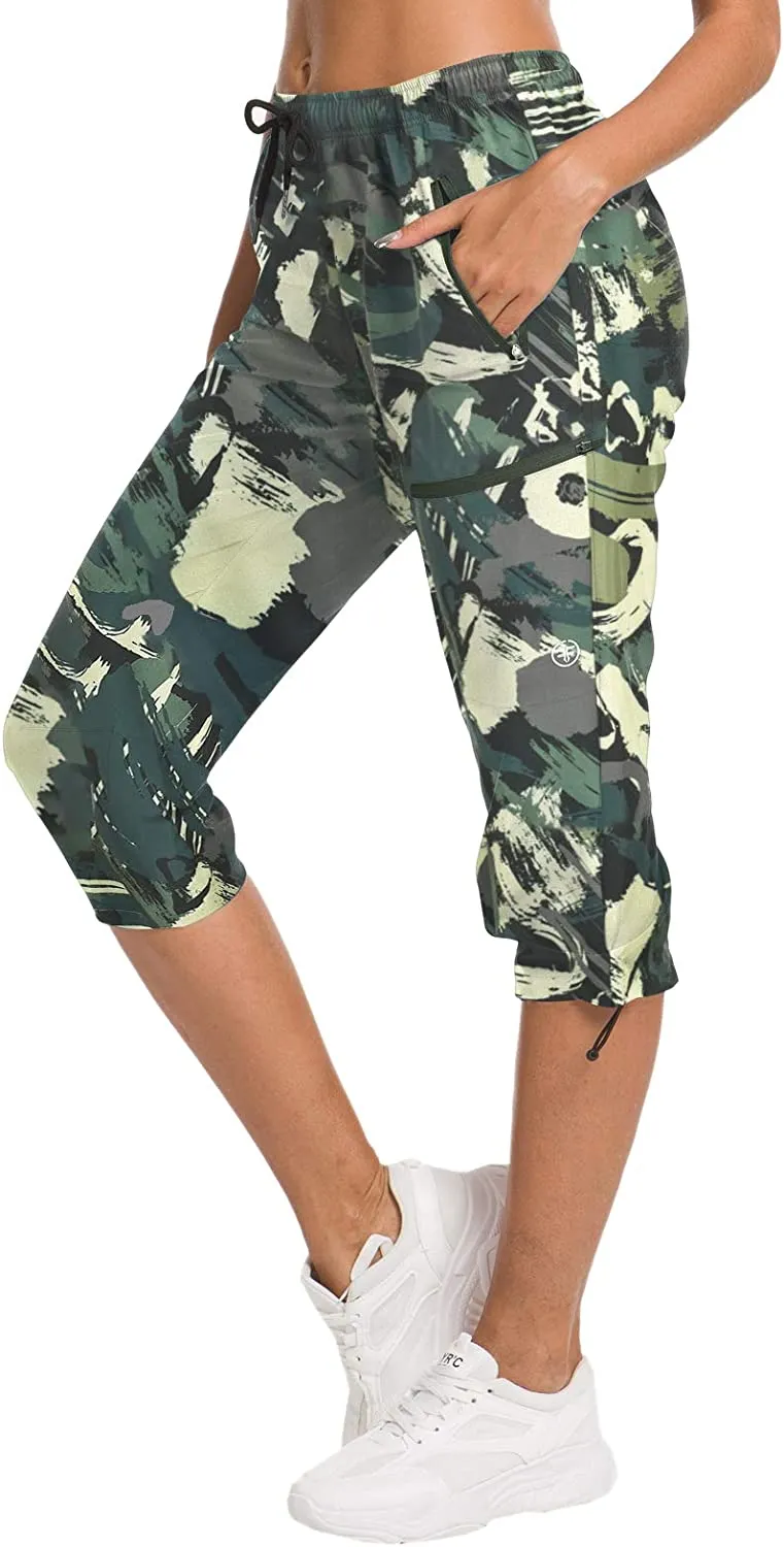 FashionSierra - Hiking Capris Pants Outdoor Quick Dry Cargo Cropped Pants