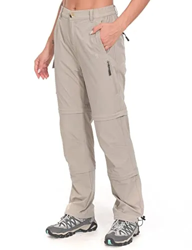 FashionSierra - Women's Stretch Convertible Pants Zip-Off Quick-Dry Hiking Pants