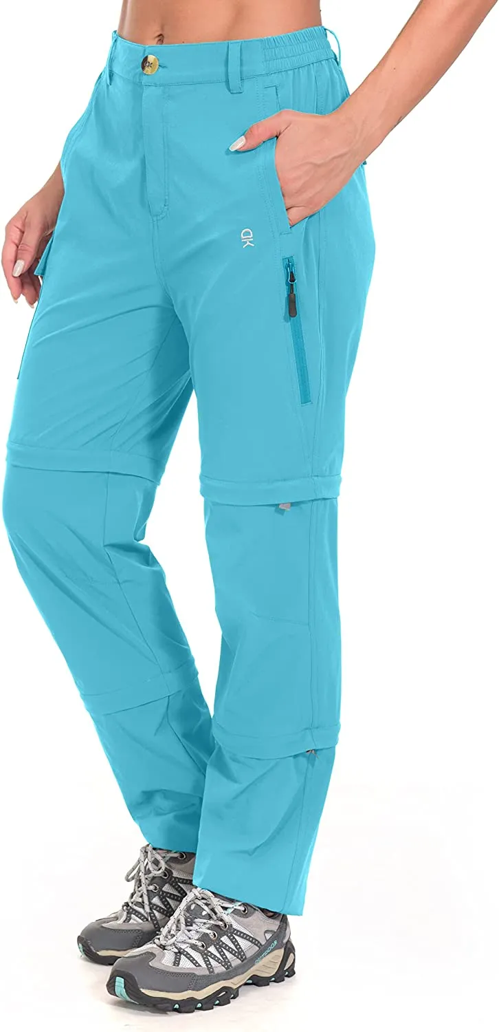 FashionSierra - Women's Stretch Convertible Pants Zip-Off Quick-Dry Hiking Pants