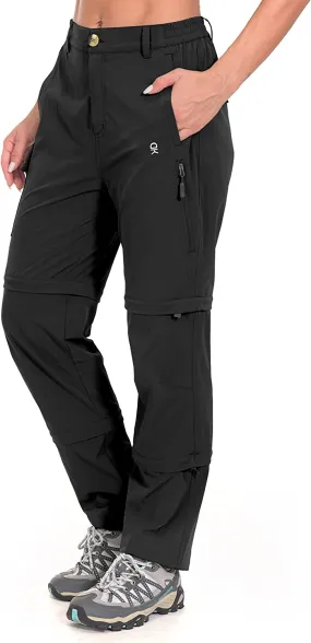 FashionSierra - Women's Stretch Convertible Pants Zip-Off Quick-Dry Hiking Pants