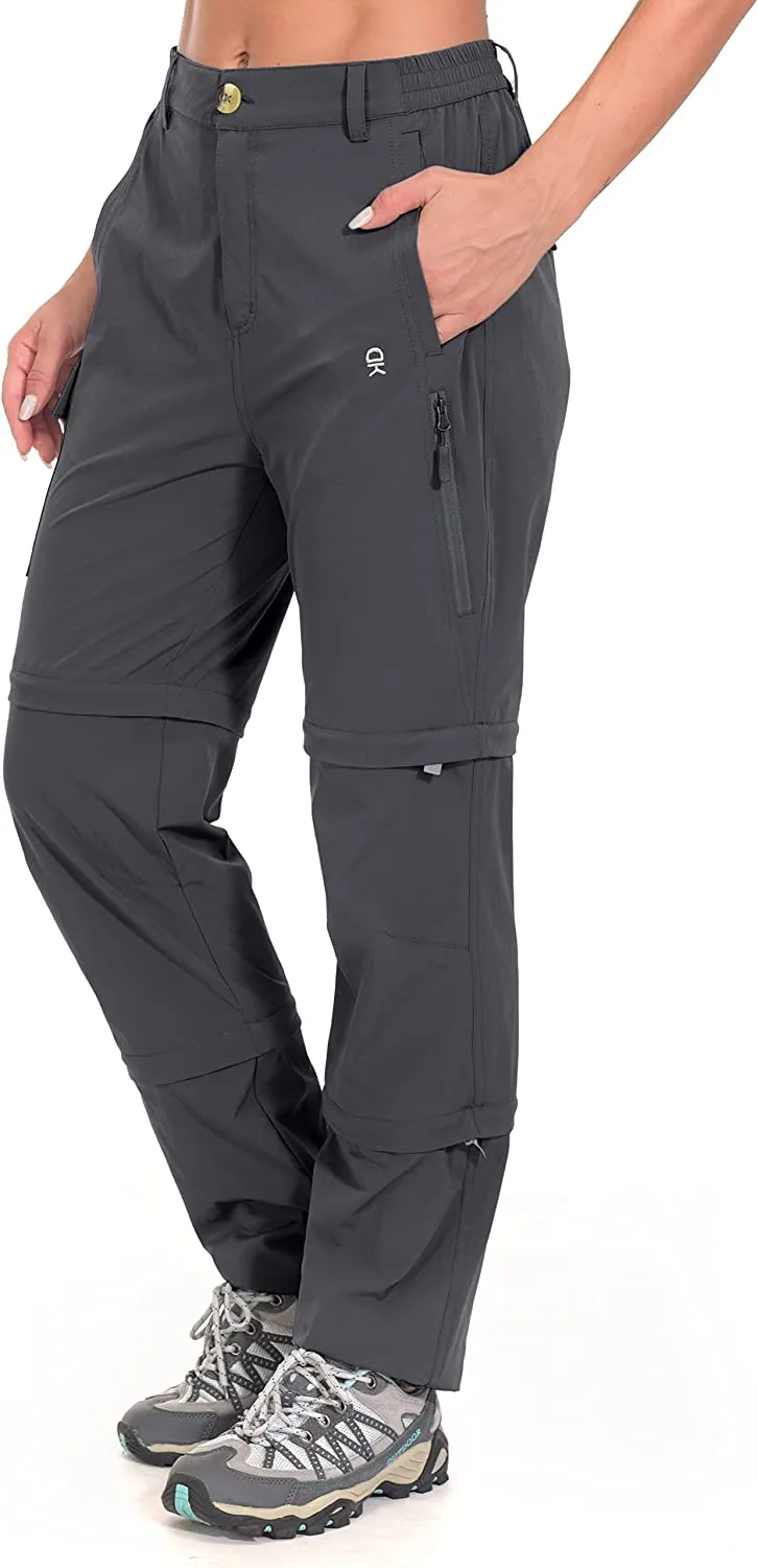 FashionSierra - Women's Stretch Convertible Pants Zip-Off Quick-Dry Hiking Pants