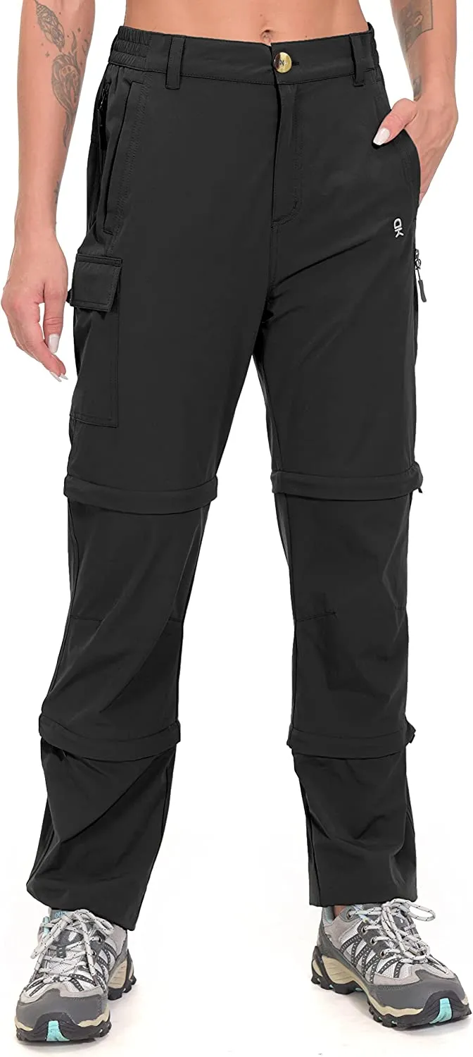 FashionSierra - Women's Stretch Convertible Pants Zip-Off Quick-Dry Hiking Pants