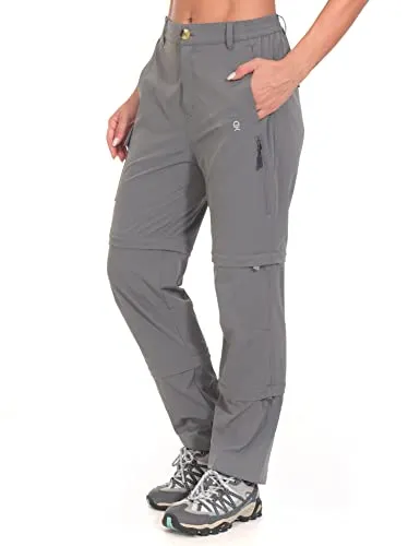 FashionSierra - Women's Stretch Convertible Pants Zip-Off Quick-Dry Hiking Pants