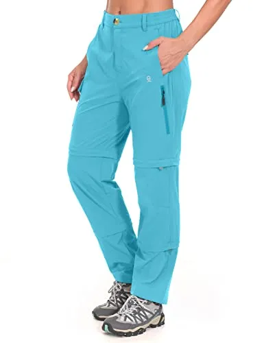 FashionSierra - Women's Stretch Convertible Pants Zip-Off Quick-Dry Hiking Pants