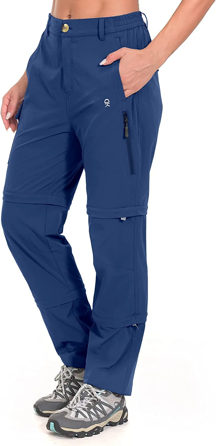 FashionSierra - Women's Stretch Convertible Pants Zip-Off Quick-Dry Hiking Pants