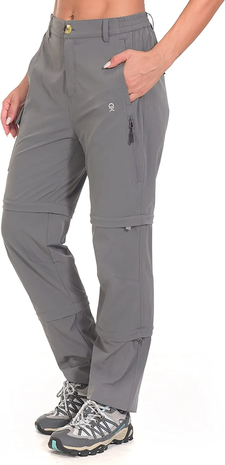 FashionSierra - Women's Stretch Convertible Pants Zip-Off Quick-Dry Hiking Pants