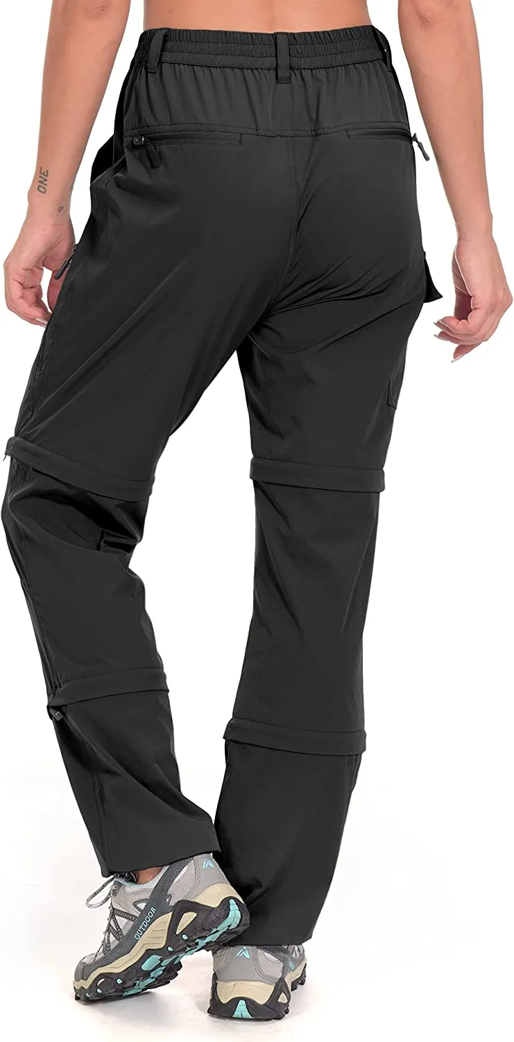 FashionSierra - Women's Stretch Convertible Pants Zip-Off Quick-Dry Hiking Pants