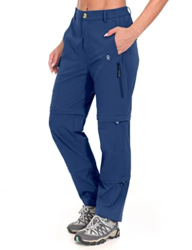 FashionSierra - Women's Stretch Convertible Pants Zip-Off Quick-Dry Hiking Pants