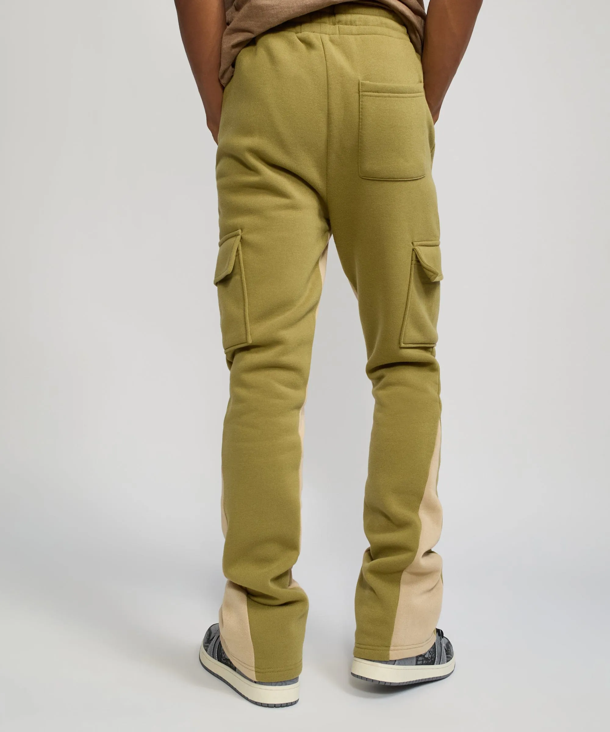 Flare Fleece Sweatpants - Olive Green