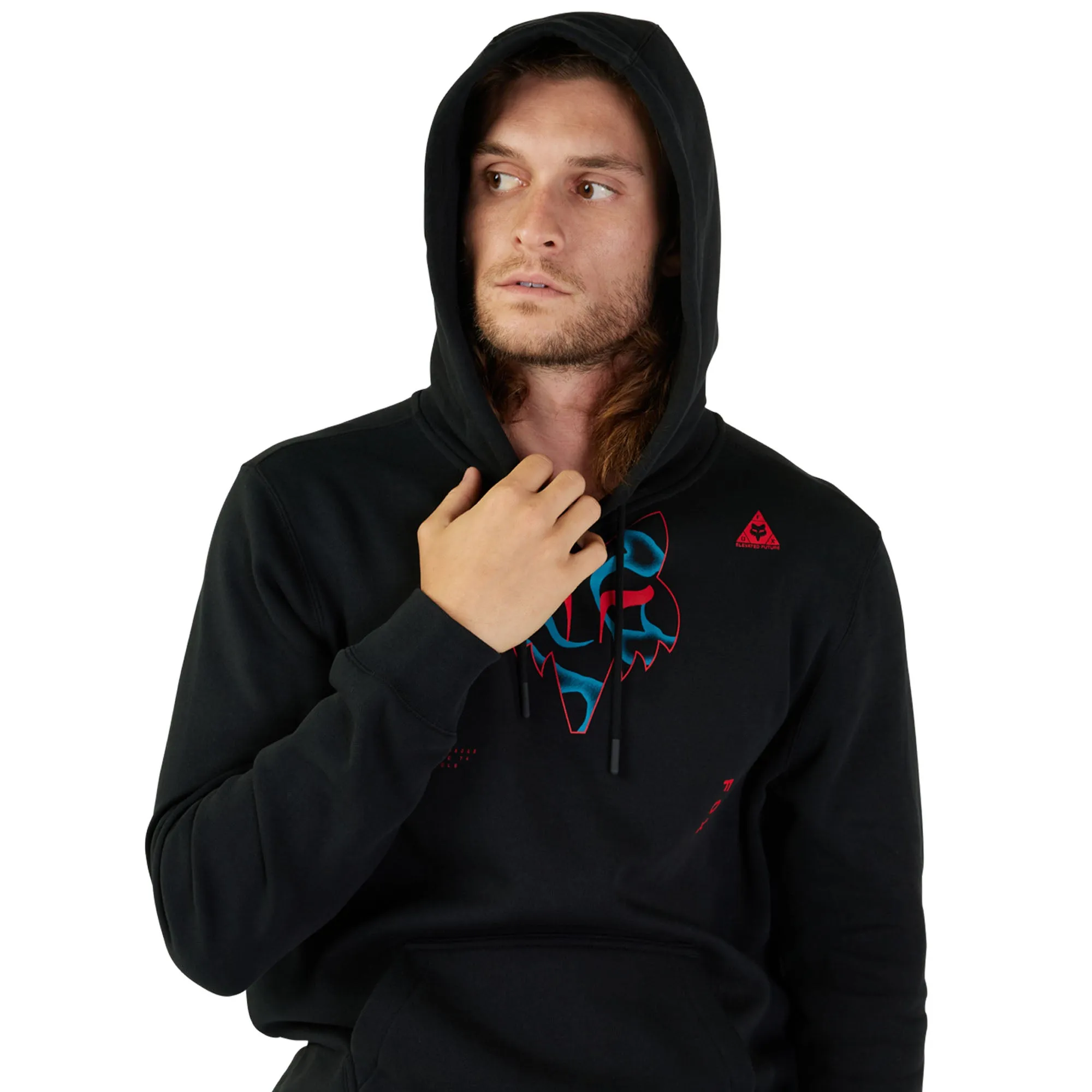 Fox Racing  Mens Withered Fleece Pullover Hoodie Sweatshirt Heavy Warm Soft Black