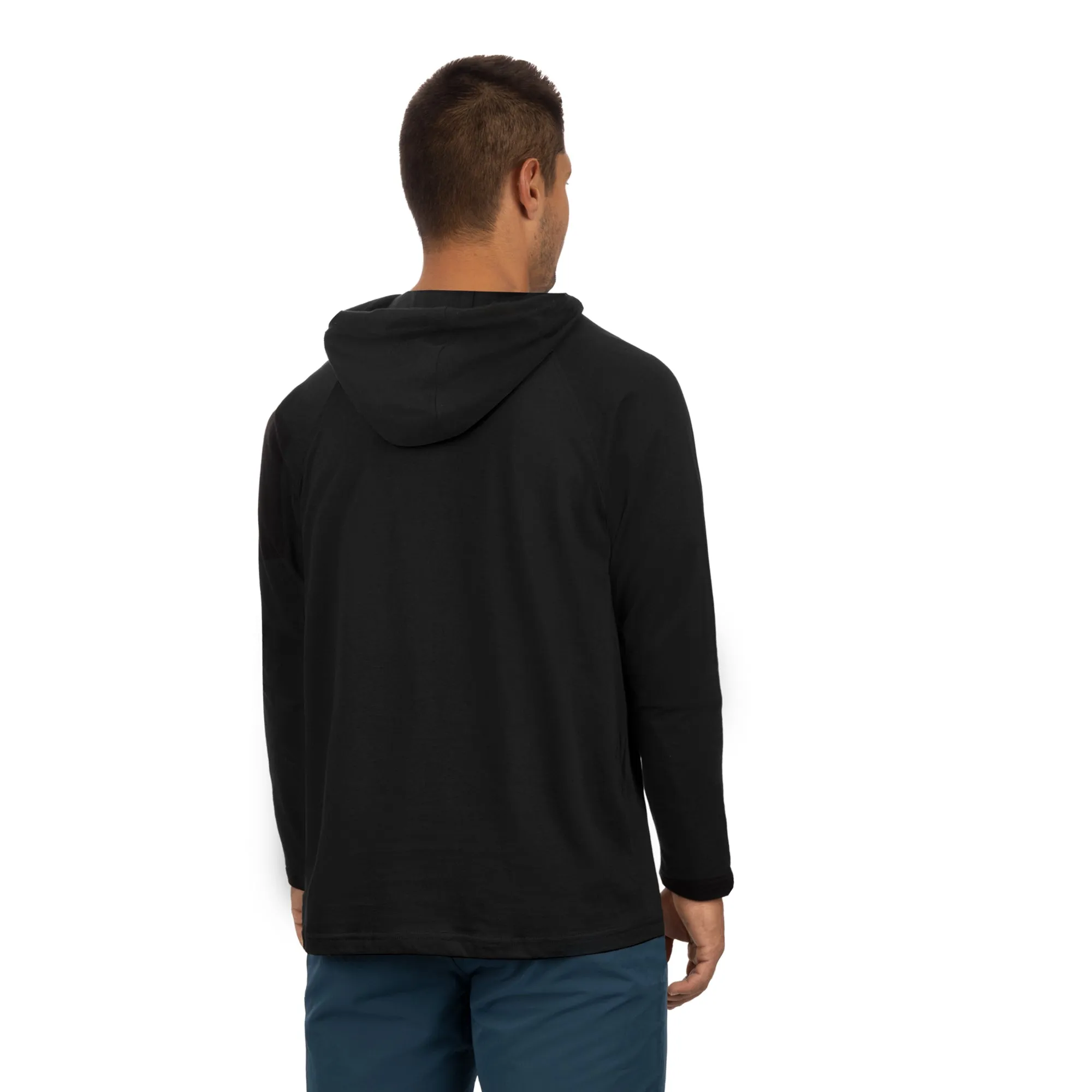 FXR  Mens Trainer Premium Lite Pullover Hoodie Black Ops Screen Print Front Pouch