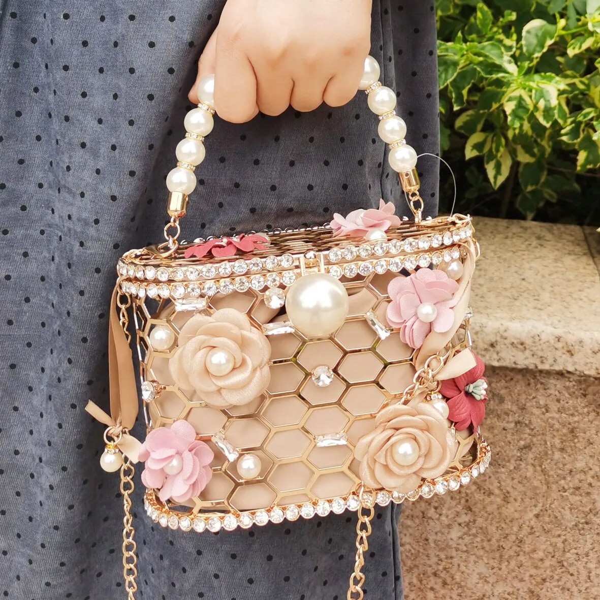 Goldflower Box Clutch