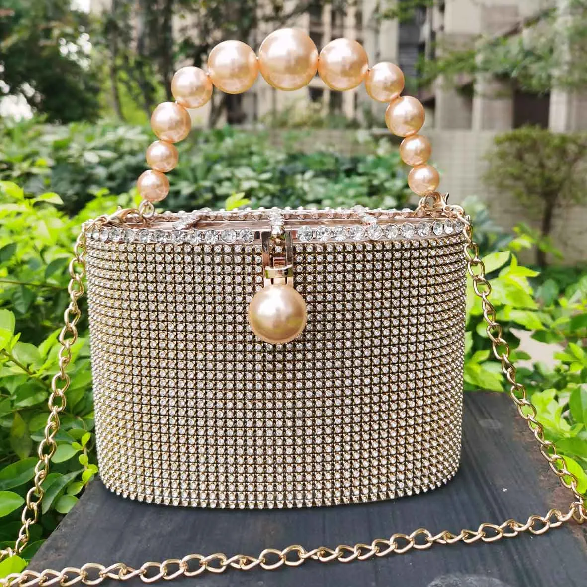 Goldflower Box Clutch