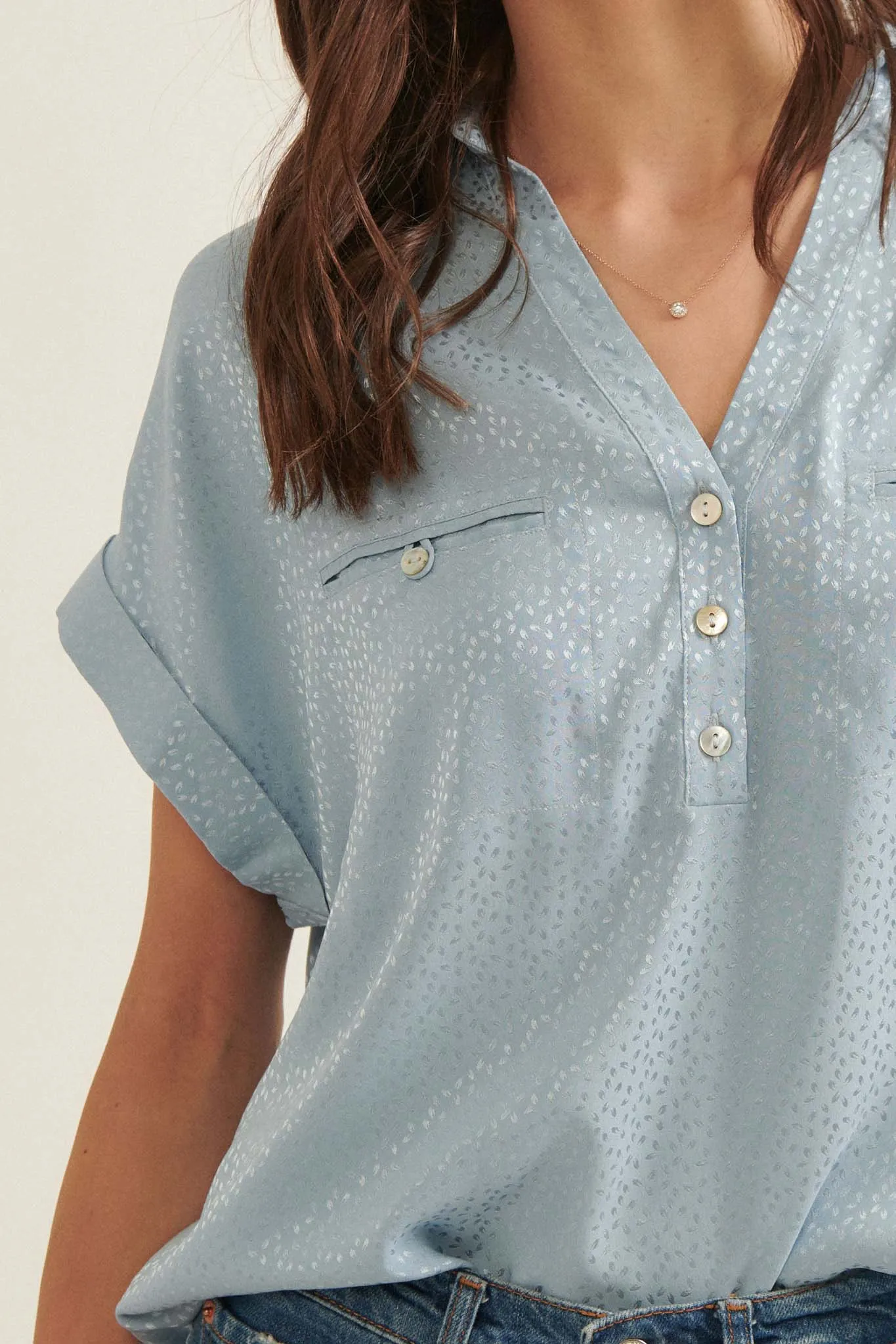 Into the Light Jacquard Dolman Blouse