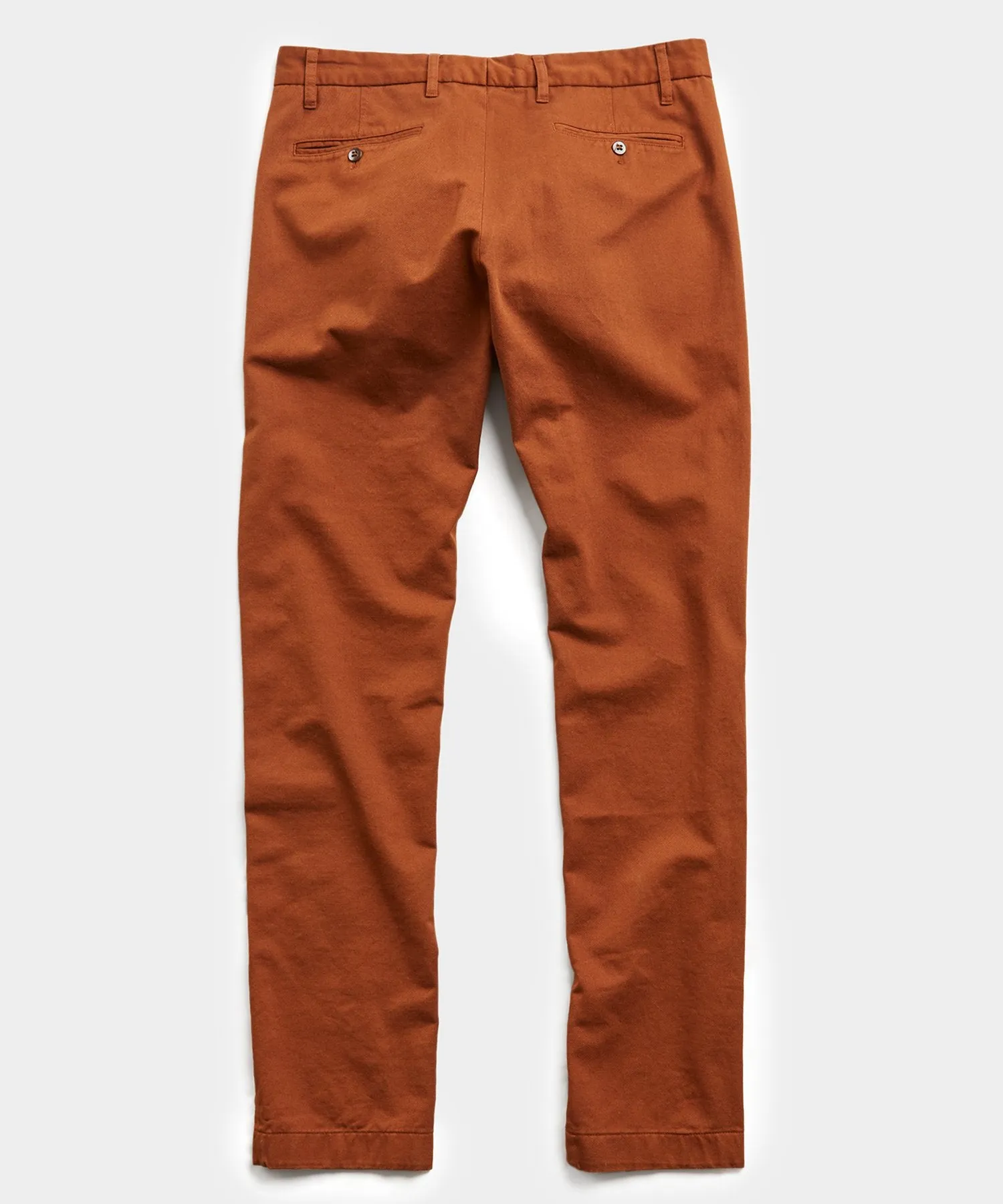 Japanese Garment Dyed Selvedge Chino in Chestnut