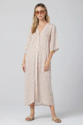 Long Line Spotted Coral Kimono