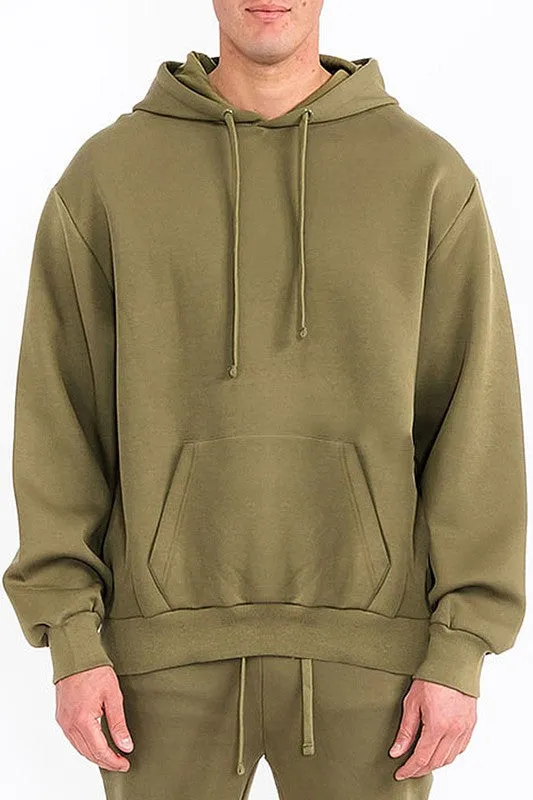 Mens Solid Tech Fleece Hoodies